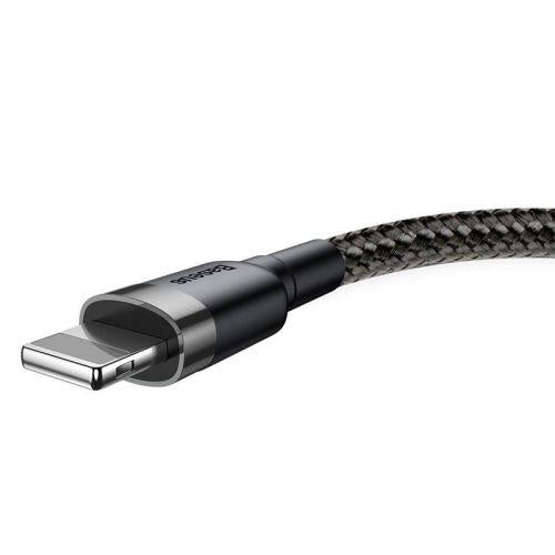 Baseus Cafule USB / Lightning kábel, 2,4A, 1 m (CALKLF-BG1) (szürke-fekete)