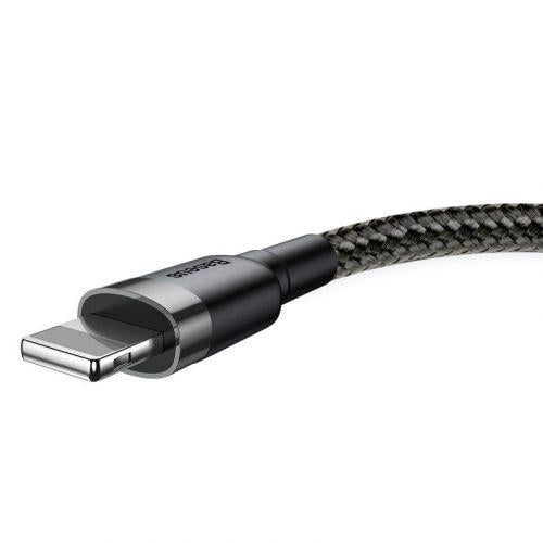 Baseus Cafule USB / Lightning kábel, 1,5A, 2 m (CALKLF-CG1) (szürke-fekete)