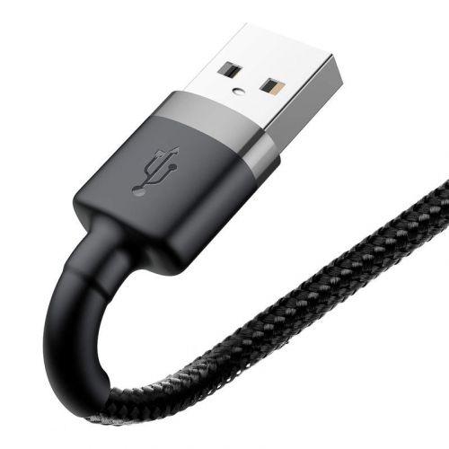 Baseus Cafule USB / Lightning kábel, 1,5A, 2 m (CALKLF-CG1) (szürke-fekete)