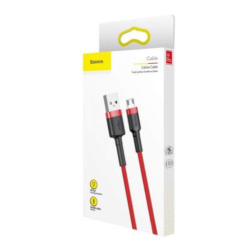 Baseus Cafule micro USB kábel, 2,4 A, 1 m, (CAMKLF-B09) (piros)