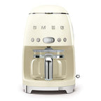Smeg DCF02CREU filteres kávéfőző (aroma és automatikus indítás, üvegkancsó 12 csészéig, 2 intenzitási szint, melegítő funkció, 1050 W, krém)