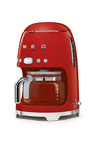 Smeg DCF02RDEU filteres kávéfőző (aroma és automatikus indítás, melegítő funkció, 1050 W, piros)