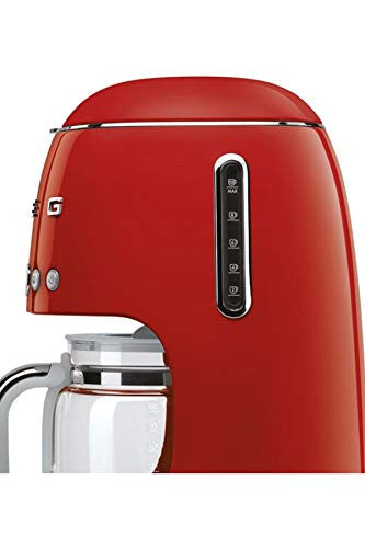 Smeg DCF02RDEU filteres kávéfőző (aroma és automatikus indítás, melegítő funkció, 1050 W, piros)