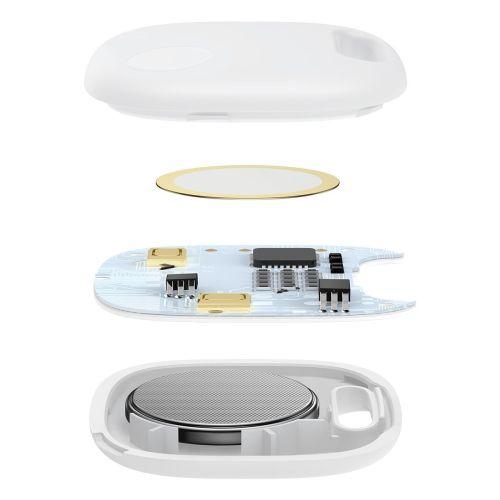 Baseus Home Intelligent T2 Pro kulcstartó, vezeték nélküli kulcs- és tárgykereső, Bluetooth 5.0 (FMTP000002) (fehér)