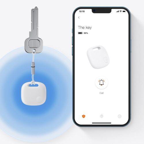 Baseus Home Intelligent T2 Pro kulcstartó, vezeték nélküli kulcs- és tárgykereső, Bluetooth 5.0 (FMTP000002) (fehér)