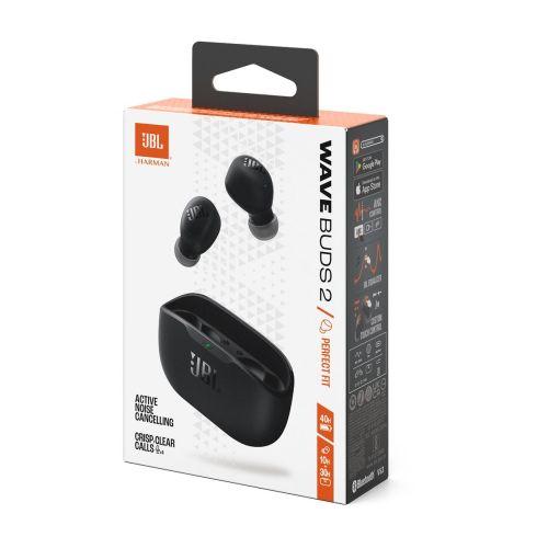 JBL Wave Buds 2 TWS Bluetooth vezeték nélküli fülhallgató, fülbe helyezhető (fekete)