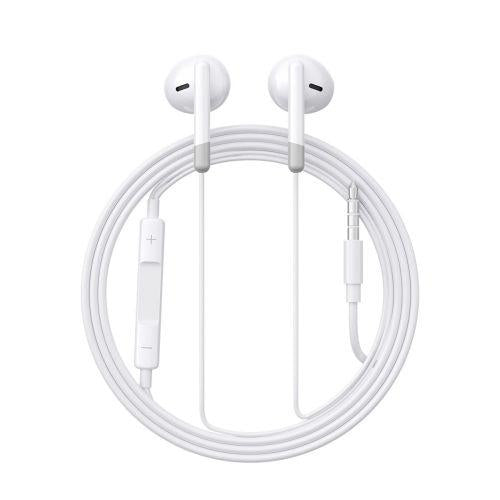 Joyroom JR-EW01 vezetékes fülhallgató távirányítóval és mikrofonnal, 3,5 mm-es jack (szürke)