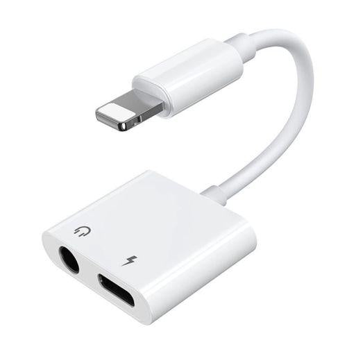 Joyroom S-Y104 adapter, Lightning - Lightning / 3,5 mm mini jack, 12 cm (fehér)