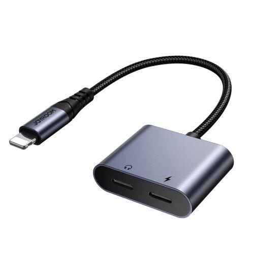 Joyroom JR-SY-L02 DAC adapter, 2 az 1-ben Type-C – Type-C/Type-C, 60 W, 0,12 m (fekete)
