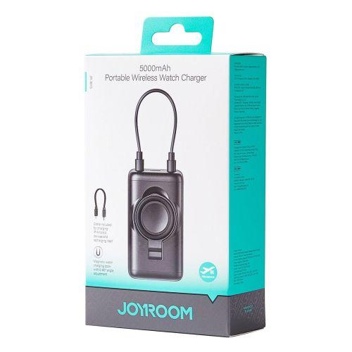 Joyroom JR-W13 powerbank Apple Watch mágneses vezeték nélküli töltéssel, 5000 mAh, 3 W, USB-C + Lightning, USB-C – Lightning kábellel (feket