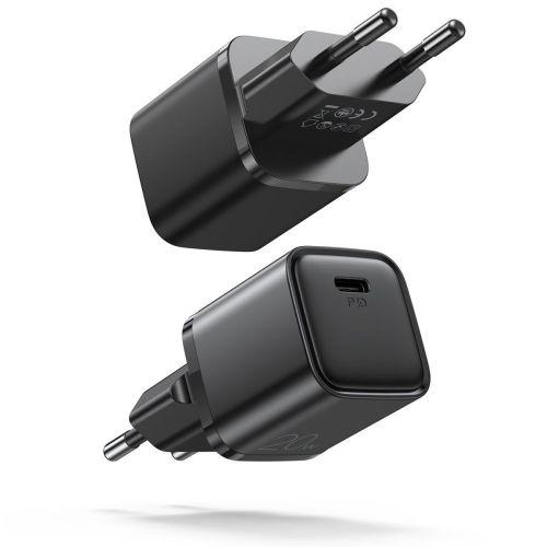 Joyroom L-P202 utazási töltő, USB-C, QC 3.0, PD 3.0, AFC, 20W, EU (fekete)