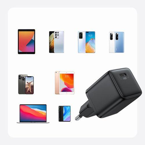 Joyroom L-P251 utazótöltő, Mini USB-C, PPS, PD 25W, EU (fekete)