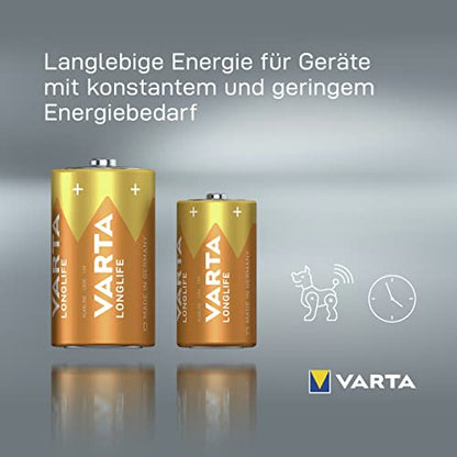 VARTA D Mono elem, 6 darabos, Longlife, alkáli, 1,5V távirányítókhoz