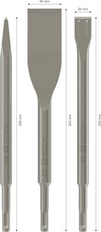 Bosch 3 darabos SDS Plus véső készlet betonhoz, téglához, 0/20/40mm