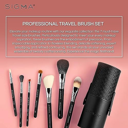 Sigma Beauty utazó sminkecset készlet – 7 darabos prémium szálak, elegáns tartós