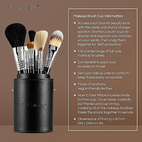 Sigma Beauty utazó sminkecset készlet – 7 darabos prémium szálak, elegáns tartós