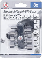 BGS Diy 67308 csavarkulcs készlet 6,3 mm 1/4" 5-13 mm 8 darabos