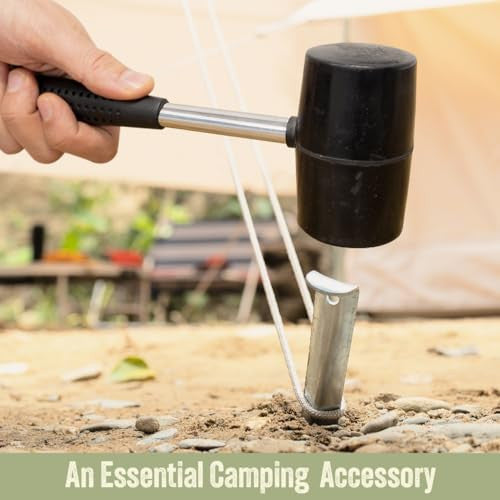 Milestone Camping 20420 gumikalapács 12oz, acél nyél