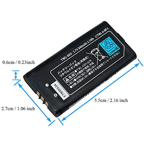 OSTENT 840mAh újratölthető lítium-ion akkumulátor + szerszám + toll készlet Nintendo