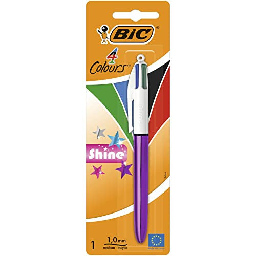BIC 4 Couleurs Shine golyóstoll közepes 1,0 mm - vegyes fémes test választás nélkül
