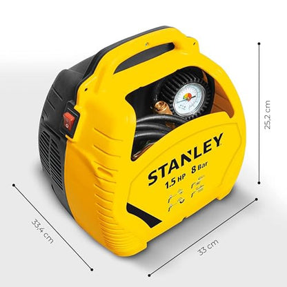 Stanley - légkompresszor készlet - 1.5 LE/8 bar - tartozékokkal