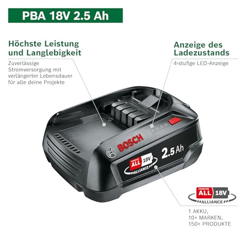 Bosch 1600A005B0 akkumulátor PBA 18V 2.5Ah fekete
