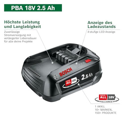 Bosch 1600A005B0 akkumulátor PBA 18V 2.5Ah fekete