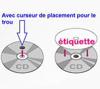 UniversGraphique 200 öntapadós CD - DVD címke átmérő 117 mm + lyuk 17 mm, 2 címke/ív