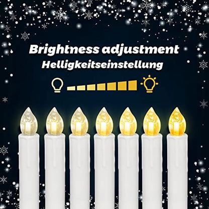 Christmas LED gyertyák, karácsonyi gyertyaszett távirányítóval, vezeték nélküli