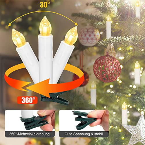 Christmas LED gyertyák, karácsonyi gyertyaszett távirányítóval, vezeték nélküli