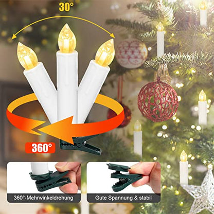 Christmas LED gyertyák, karácsonyi gyertyaszett távirányítóval, vezeték nélküli
