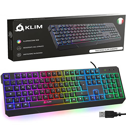 KLIM Chroma gaming billentyűzet USB spanyol kiosztás