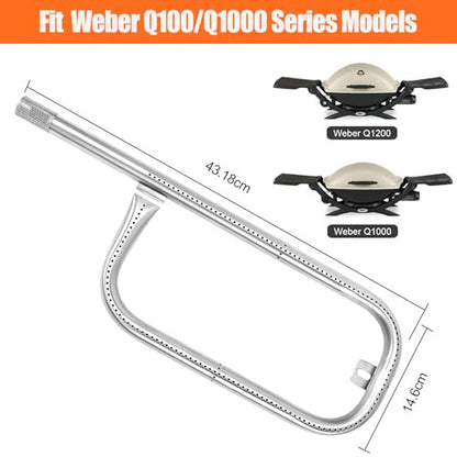 GFTIME 43,18 cm 60040 égőcső csere csavar tartozék Weber Q100 sorozat Q100, Q120