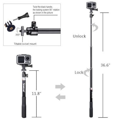 Smatree SmaPole Q3S teleszkópos szelfibot állvány GoPro, DJI, Insta 360, akciókamera