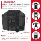 Unicook BBQ takaró, vízálló erős 2 égős kis gázgrill takaró 81 cm, fekete