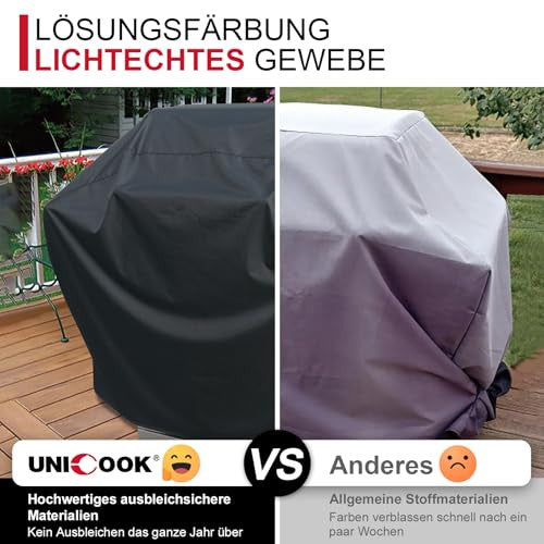 Unicook BBQ takaró, vízálló erős 2 égős kis gázgrill takaró 81 cm, fekete