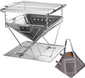CAMPINGMOON MT-045 hordozható tűzrakó és grill rozsdamentes acél