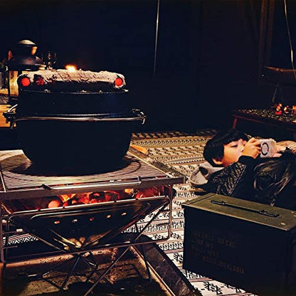 CAMPINGMOON MT-045 hordozható tűzrakó és grill rozsdamentes acél