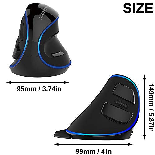 JTD USB függőleges ergonomikus egér állítható érzékenységgel 600/1000/1600 DPI
