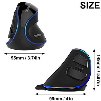 JTD USB függőleges ergonomikus egér állítható érzékenységgel 600/1000/1600 DPI