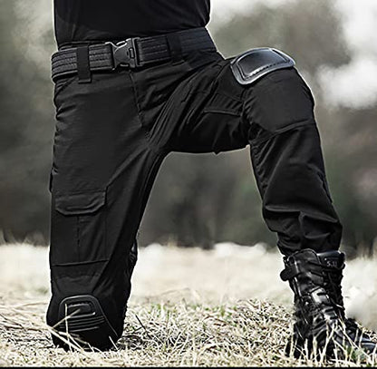 JOYASUS Paintball BDU taktikai nadrág többzsebes térdvédővel M, fekete