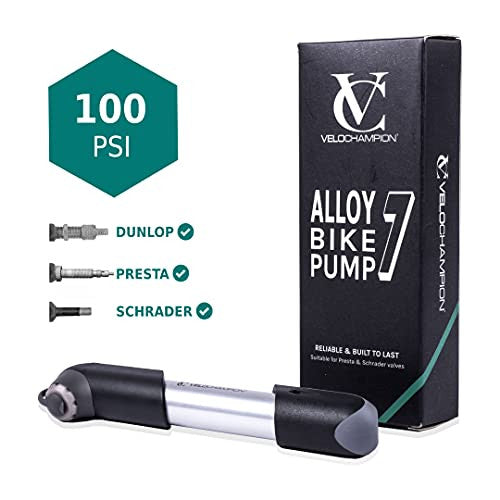 VeloChampion mini kerékpár pumpa keret rögzítővel hordozható alumínium pumpa Presta