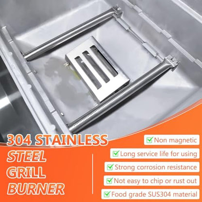 GFTIME 69785 grill égőcső pótalkatrész 45,7 cm, rozsdamentes acél, Spirit E-210