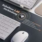 iClever GK08 vezeték nélküli billentyűzet és egér újratölthető, ergonomikus