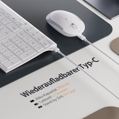 iClever GK08 vezeték nélküli billentyűzet és egér újratölthető, ergonomikus