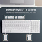 iClever GK08 vezeték nélküli billentyűzet és egér újratölthető, ergonomikus