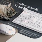 iClever GK08 vezeték nélküli billentyűzet és egér újratölthető, ergonomikus