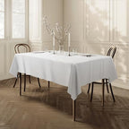 Home Direct extra nagy téglalap alakú textil asztalterítő 150x300cm, fehér