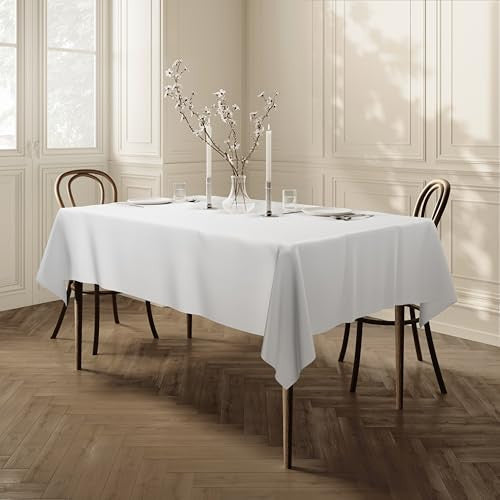 Home Direct extra nagy téglalap alakú textil asztalterítő 150x300cm, fehér