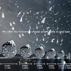 MerryNine kristálygömb prizma napfényfogó függő dísz 40mm, 6 darabos